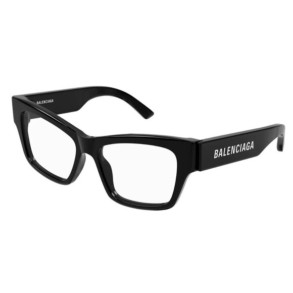NEW BALENCIAGA BB0378O 001 BLACK EYEGLASSES - Picture 1 of 2